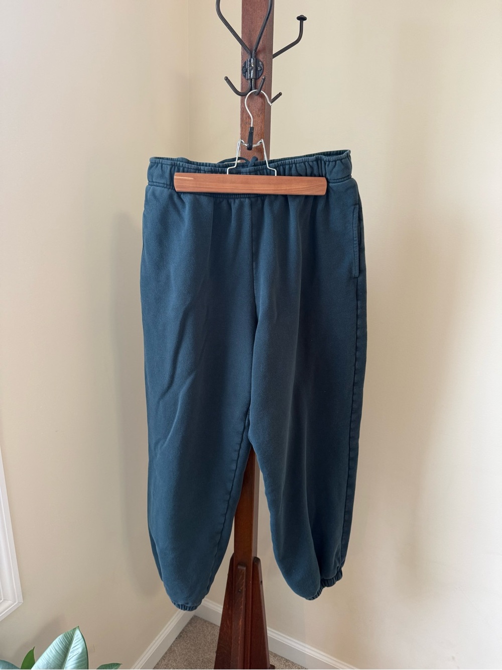 Athleta Dark Teal Elastic Waist Jogger Pants